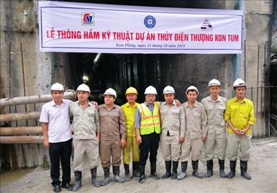 TCBC - Dự án Thủy điện Thượng Kon Tum thông hầm kỹ thuật tuyến năng lượng